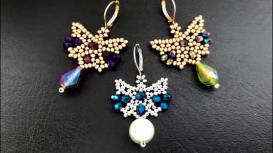 گوشواره آویز پروانه‌ای
